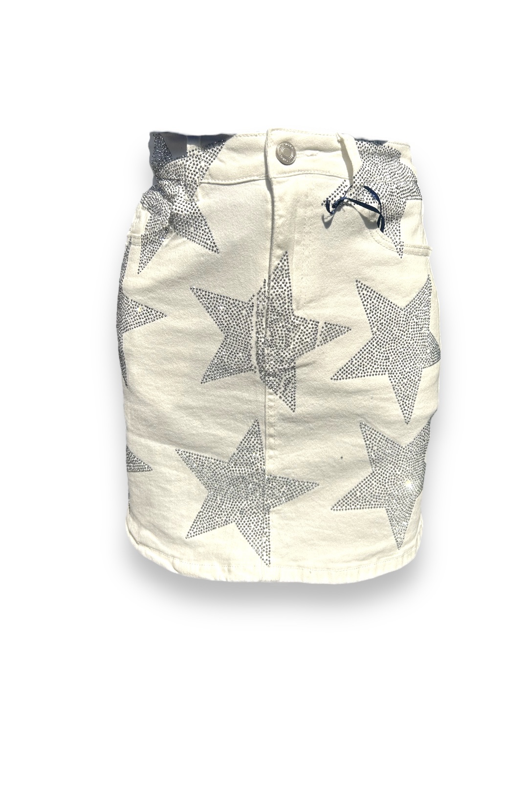 FALDA BLANCA L/C ESTRELLAS