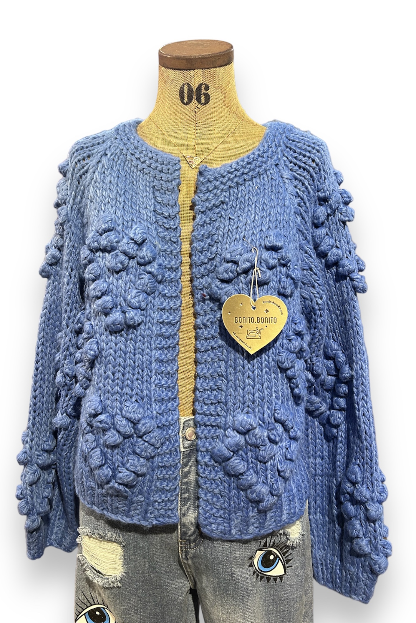 CARDIGAN ROMA TEJIDO A MANO