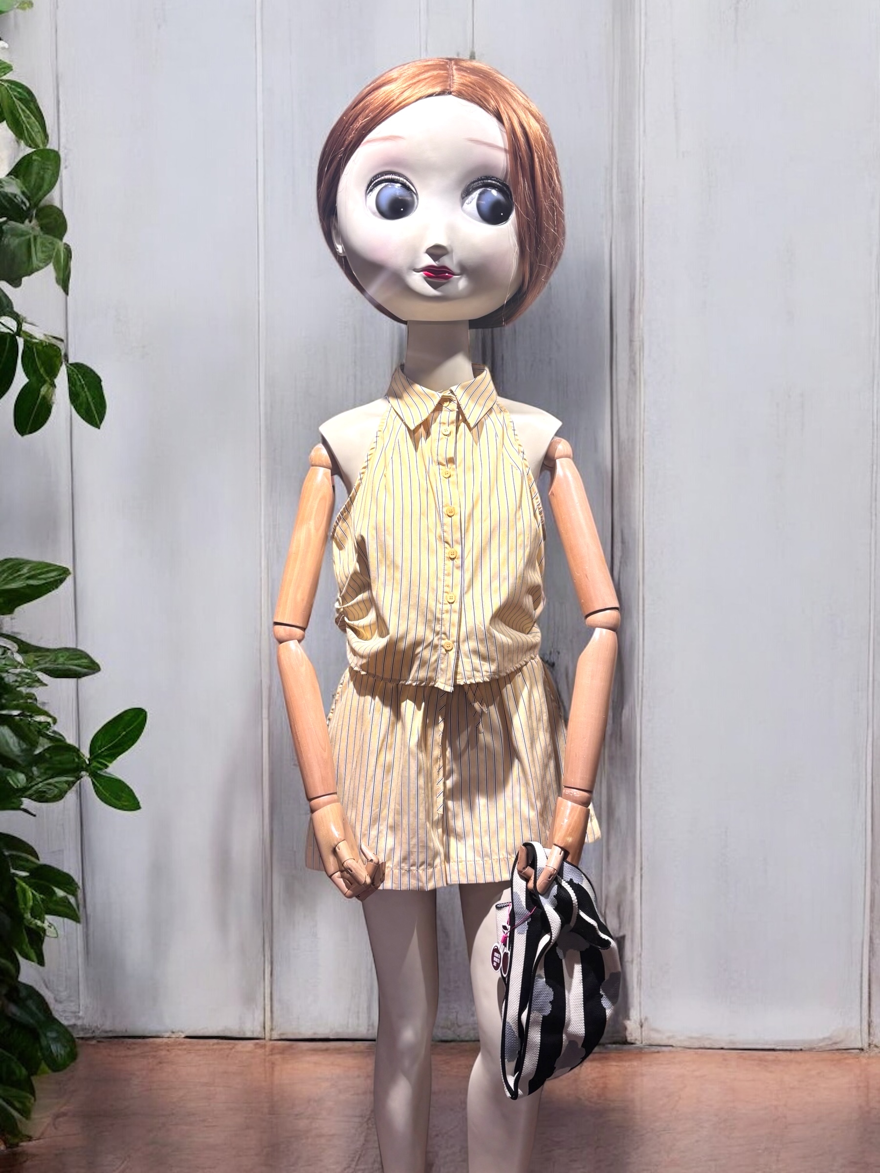 SET CANARIO BL SIN MANGA Y SHORT 60J