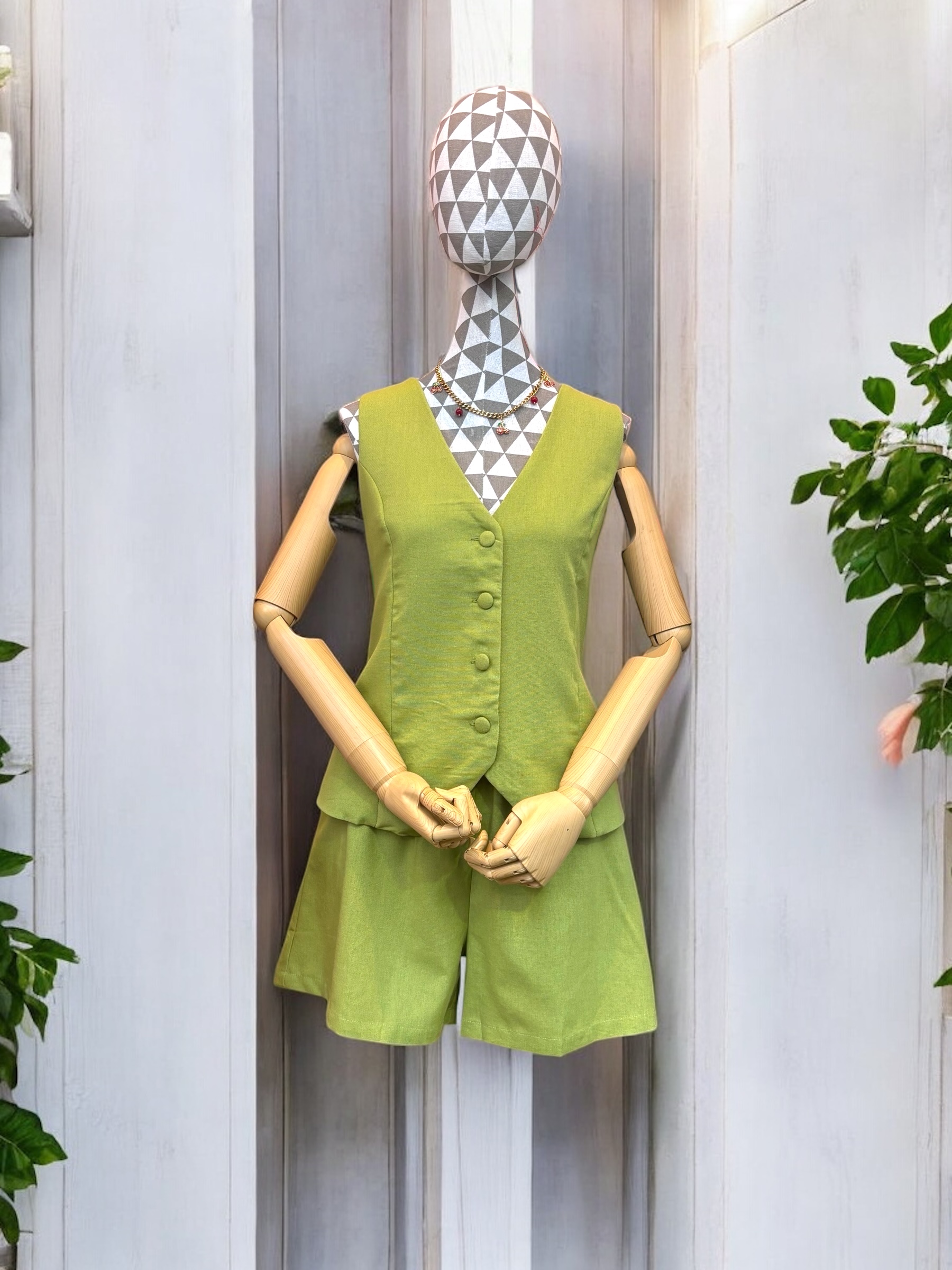 SET SHORT CHALECO LINO DARIA PT 86AB