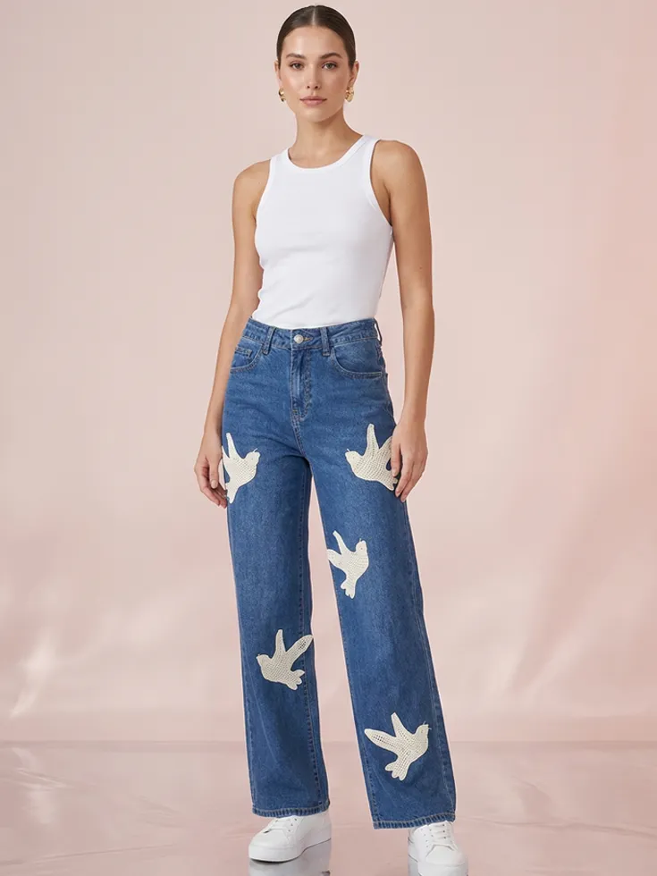 JEANS MISS BORDADO AVE 413