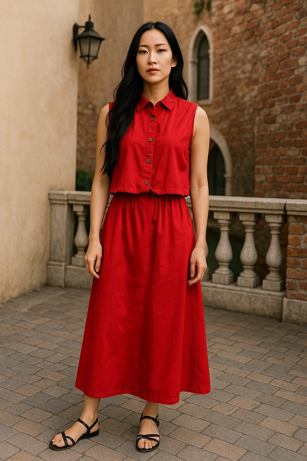 SET BOTON DORADO FALDA RED 454