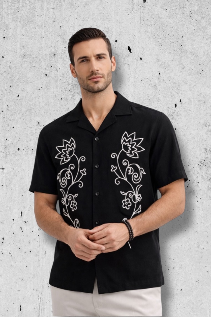CAMISA LINO BORDADO ARTEMISA 036