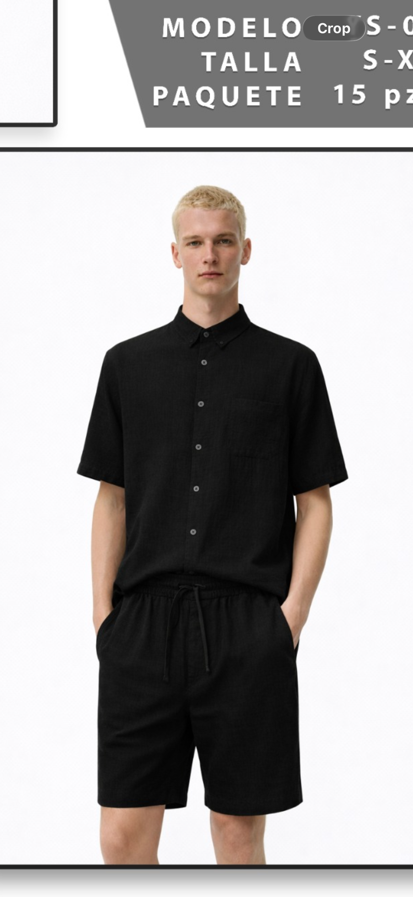 SET SHORT COTTON LISO FM017