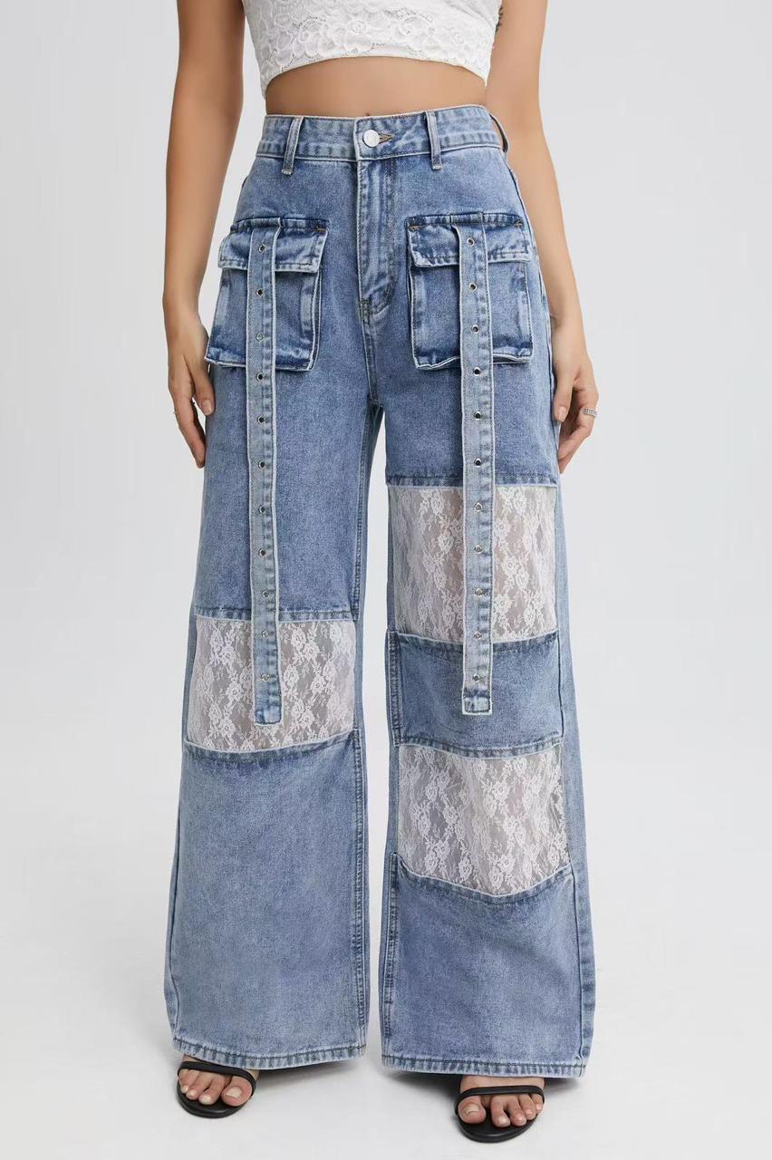 JEANS MISS CARGO ENCAJE 469