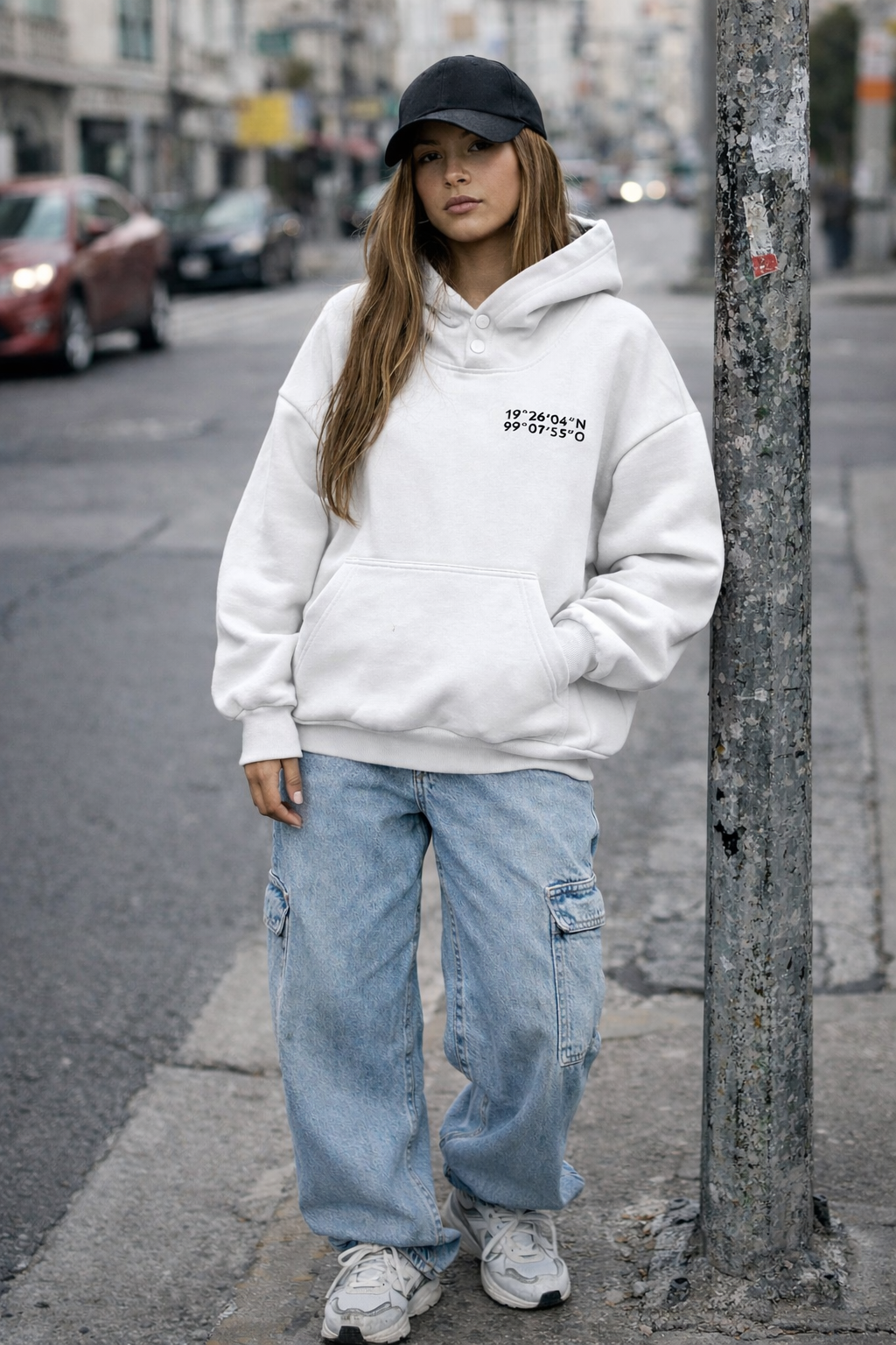 SUDADERA CDMX FAN BLANCA