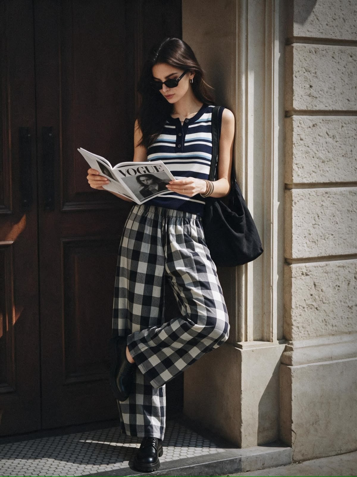 PANT MISS CUADROS 2084