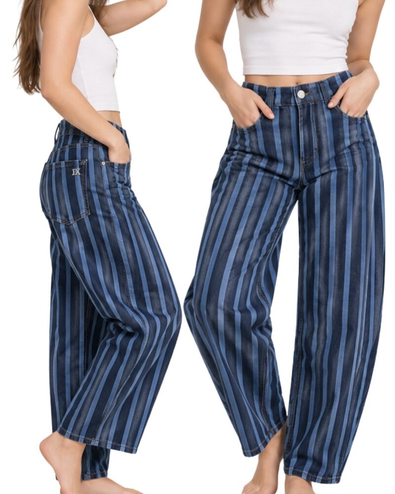 JEANS DOUX BARREL RAYAS BLUE 671